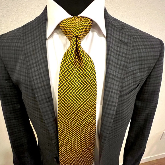 MICHAEL KORS GINGHAM CHECK SPORT COAT BLAZER JACKET BLUE MEN 36R - Picture 4 of 7